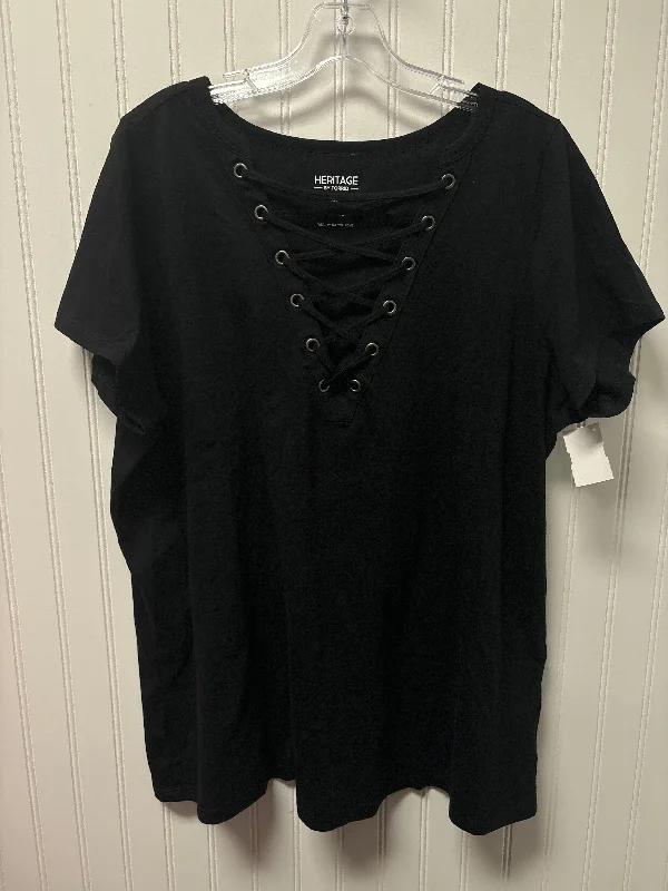 Black Top Short Sleeve Torrid, Size 2x