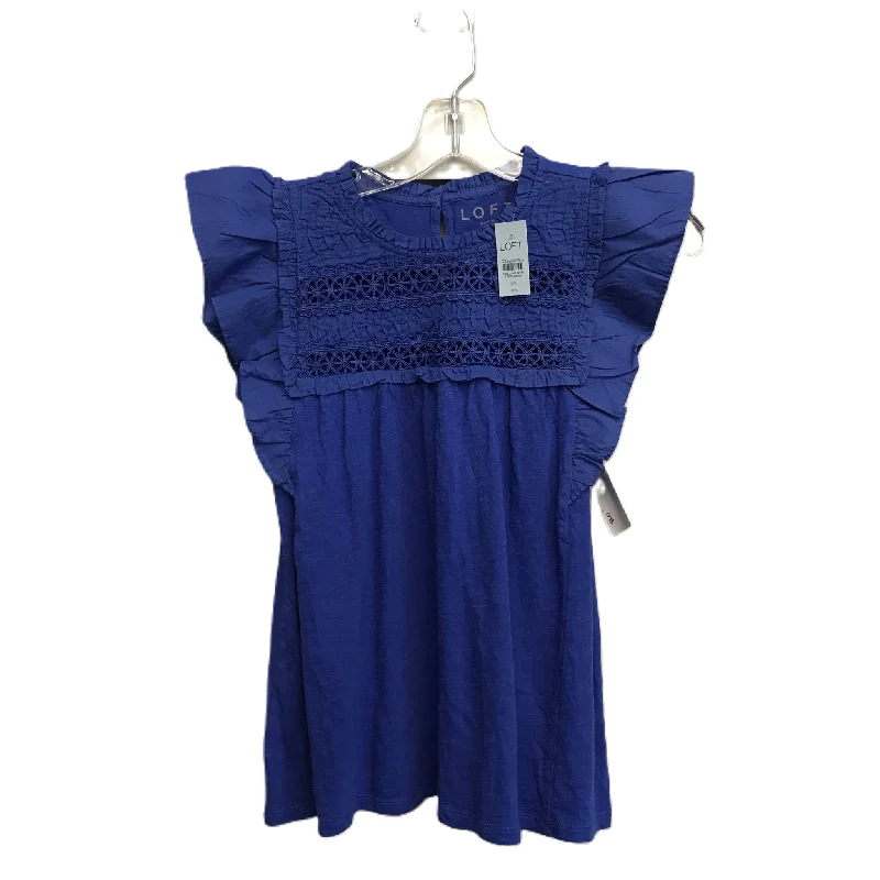 Blue Top Short Sleeve By Loft, Size: Petite   Xs