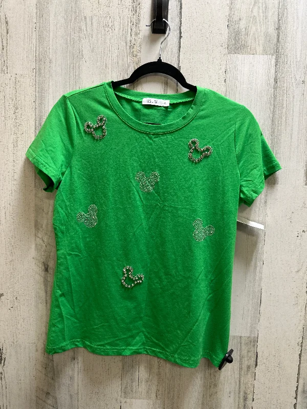 Green Top Short Sleeve Clothes Mentor, Size S