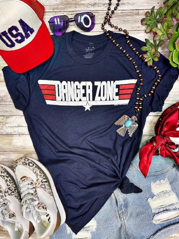 Women's Danger Zone T-Shirt In Navy