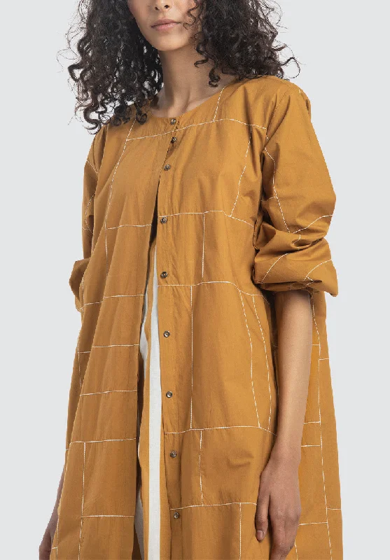 Back Yoke Jacket Co-Ord | Mustard (Set of 3)