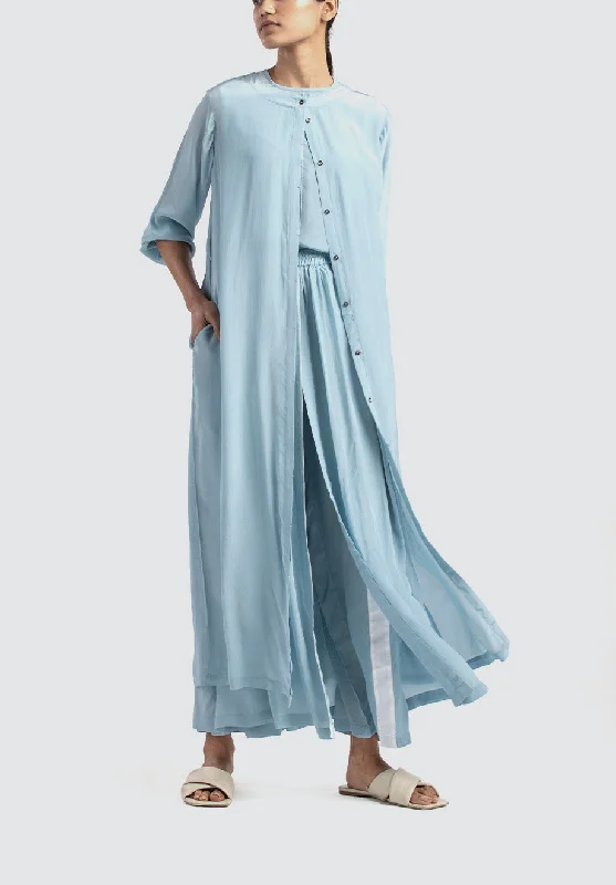 Back Yoke Jacket Co-Ord | Powder Blue (Set of 4)