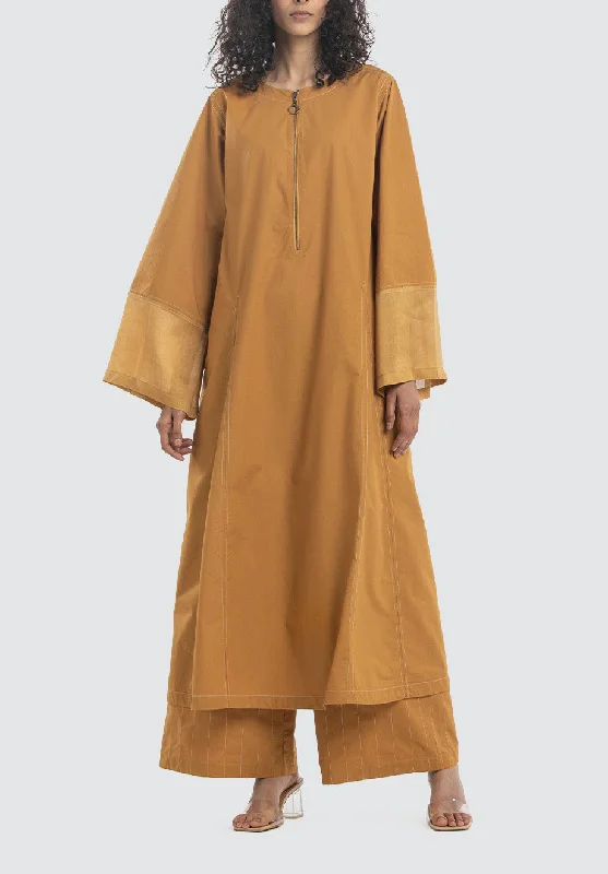 Gusset Dress Co-Ord | Mustard