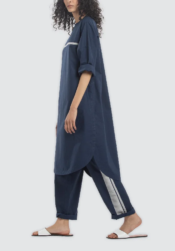 Long Jumper Co-Ord | Navy & Ash Grey