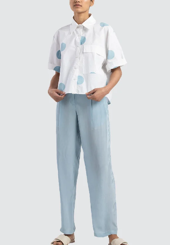 Short Top Co-Ord | Powder Blue