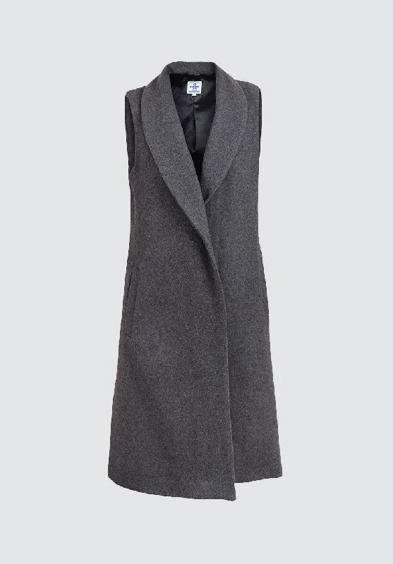 Sleeveless Jacket | Charcoal