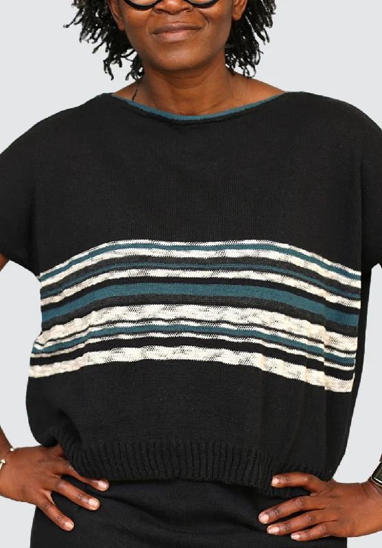 Striped Tee | Black