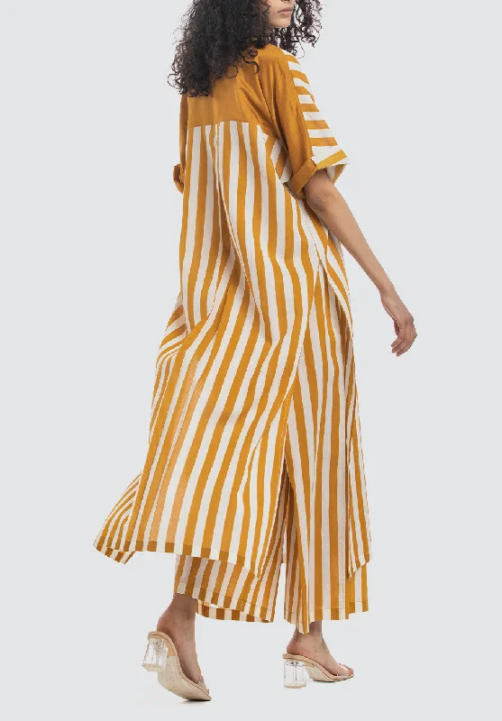 V Neck Kaftan Co-Ord | Mustard