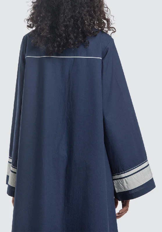 Wide Sleeve Shirt Co-Ord | Navy