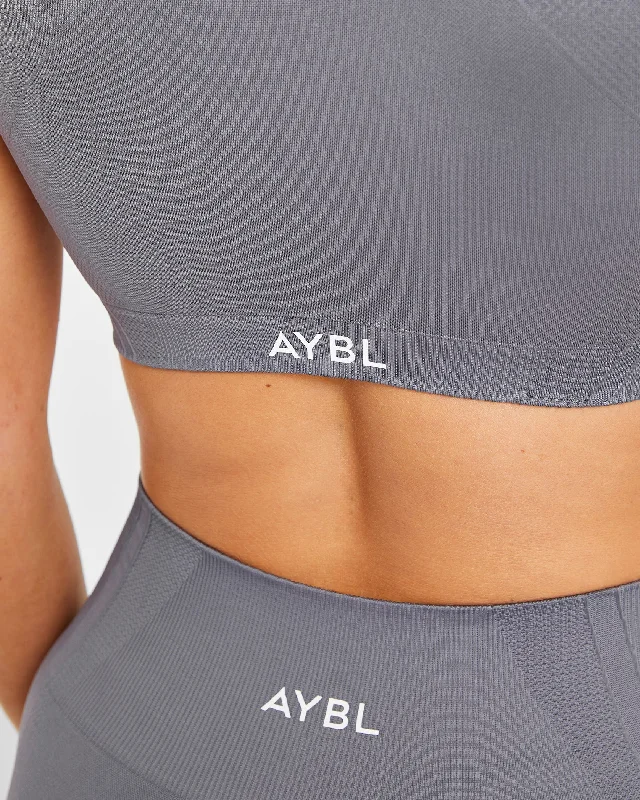 Balance V3 Seamless Crop Top - Charcoal Grey