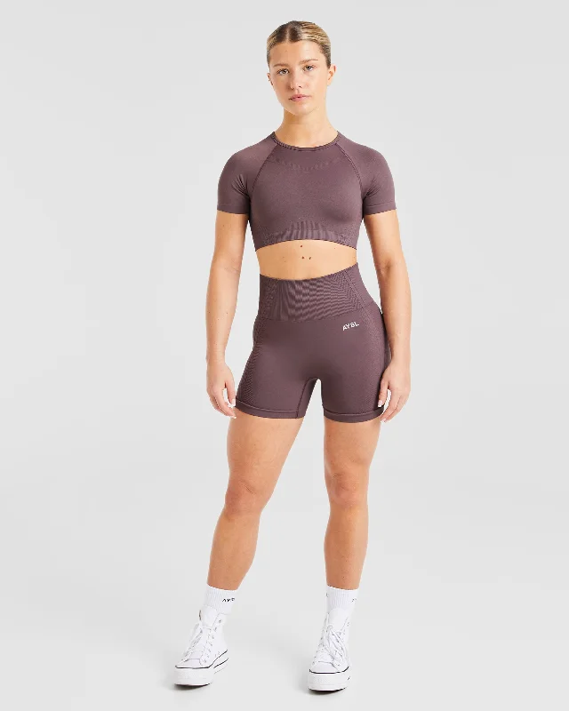 Balance V3 Seamless Crop Top - Coffee Bean