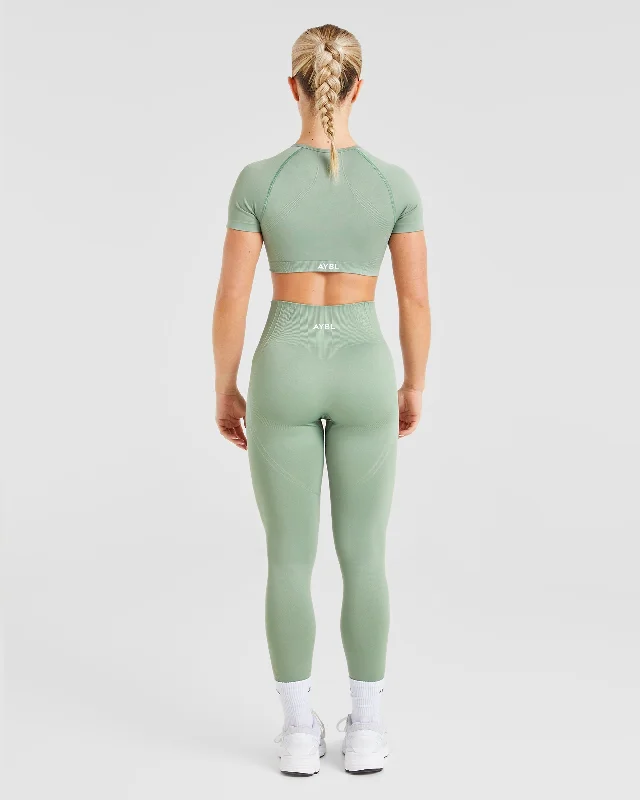 Balance V3 Seamless Crop Top - Grove Green