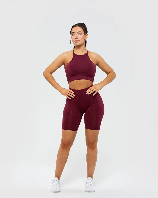 Define Seamless High Neck Bra | Dark Cherry