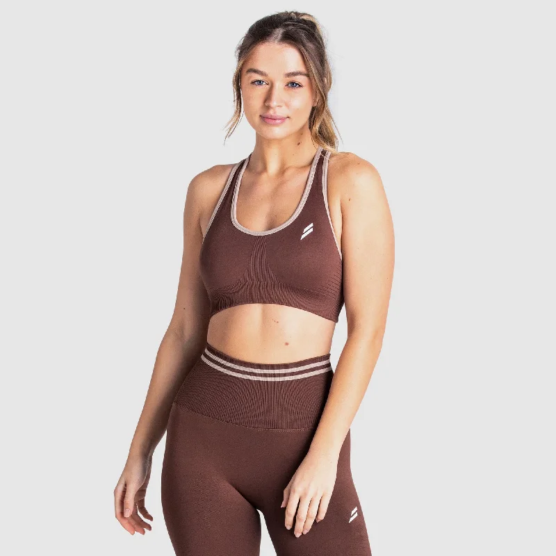 DYE Scrunch Seamless Crop - Chocolate Brown