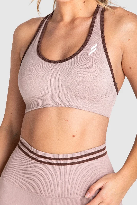 DYE Scrunch Seamless Crop - Mocha Brown