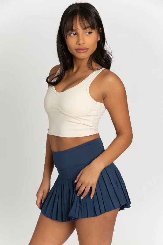 Light Cream Lined Crop Bra Top