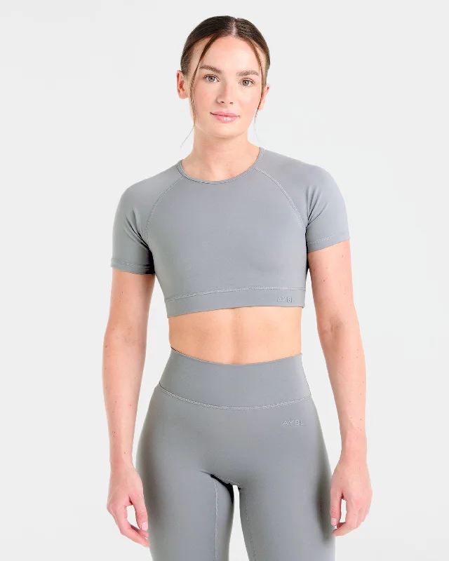 Staple Crop Top - Grey