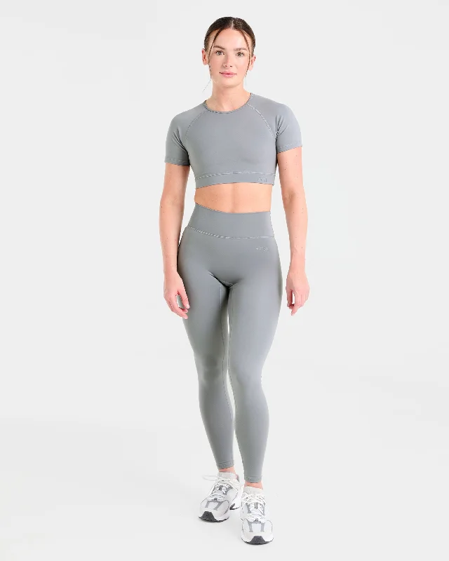 Staple Crop Top - Grey