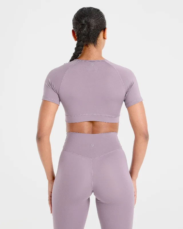 Staple Crop Top - Mauve Purple