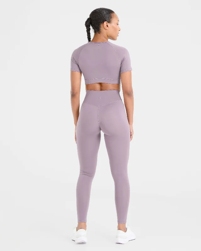 Staple Crop Top - Mauve Purple