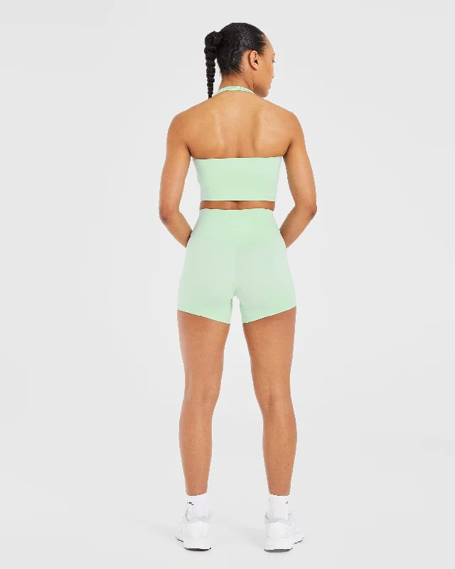 Staple Halterneck Crop Top - Mint Green