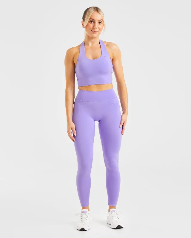 Staple Halterneck Crop Top - Vibrant Violet