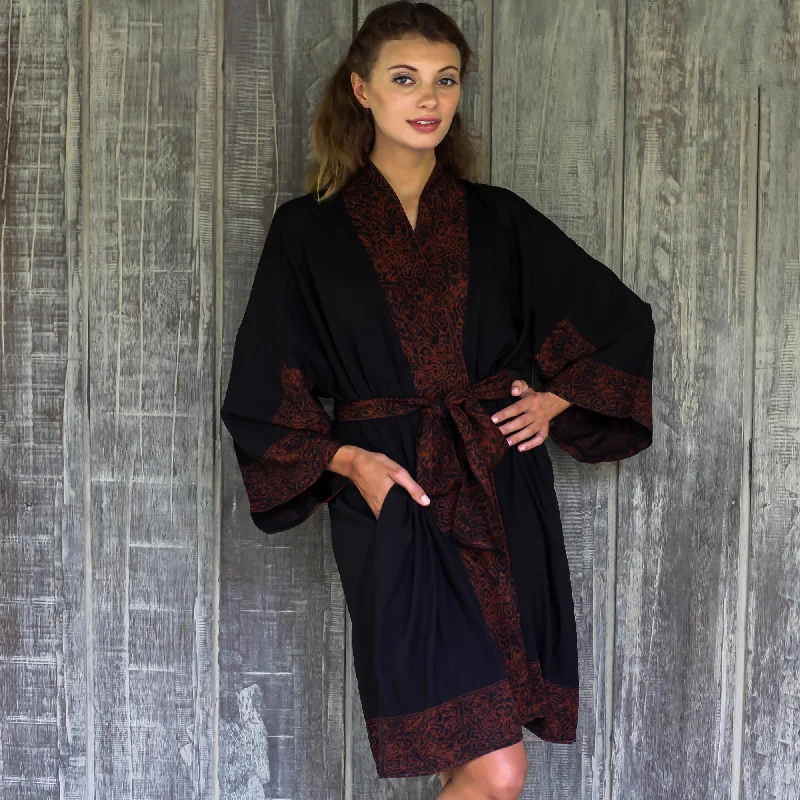 Bewitching Blossom Short Rayon Robe