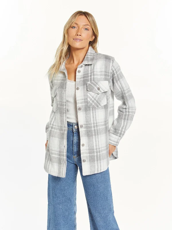 LIGHT GREY PLAID / XS / Final Sale