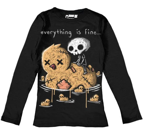 Everything is Fine Women Long Sleeve Tshirt