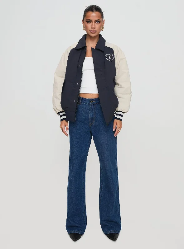 Hailey Bomber Jacket Navy