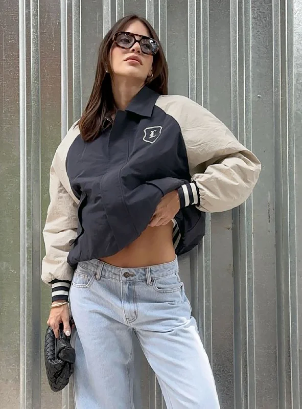 Hailey Bomber Jacket Navy