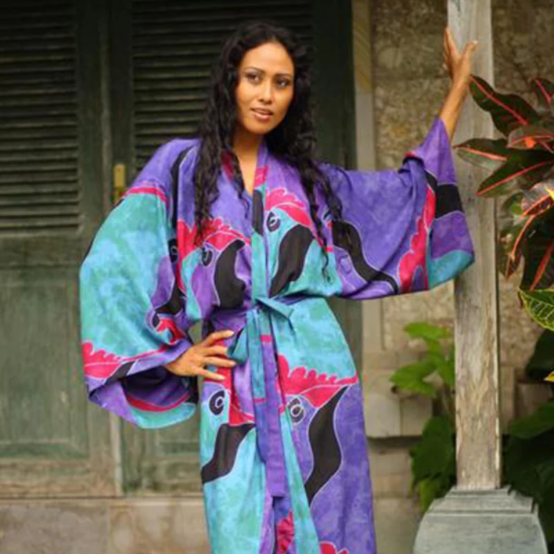 Handpainted Batik Long Robe