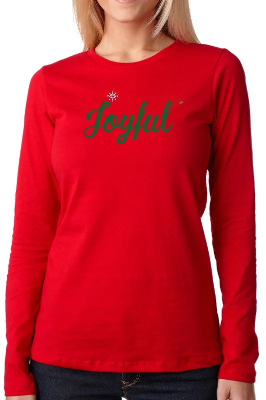 5101 - Joyful Longsleeve Unisex Tee/Red - FINAL SALE