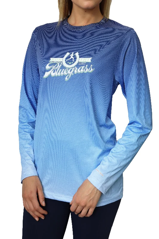 3216 - RunTheBlueGrass Unisex LS Tee/Blue Ombre