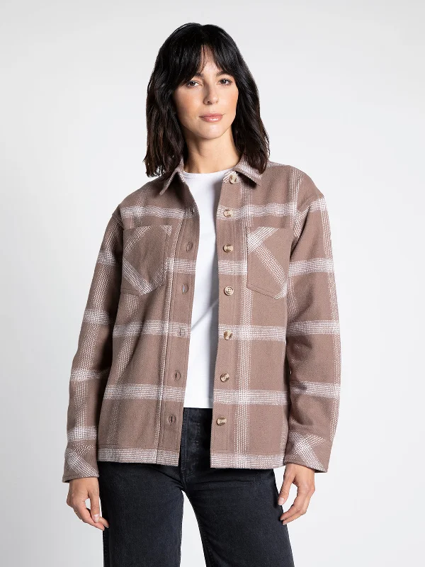 BROWN WHITE PLAID / S / Final Sale