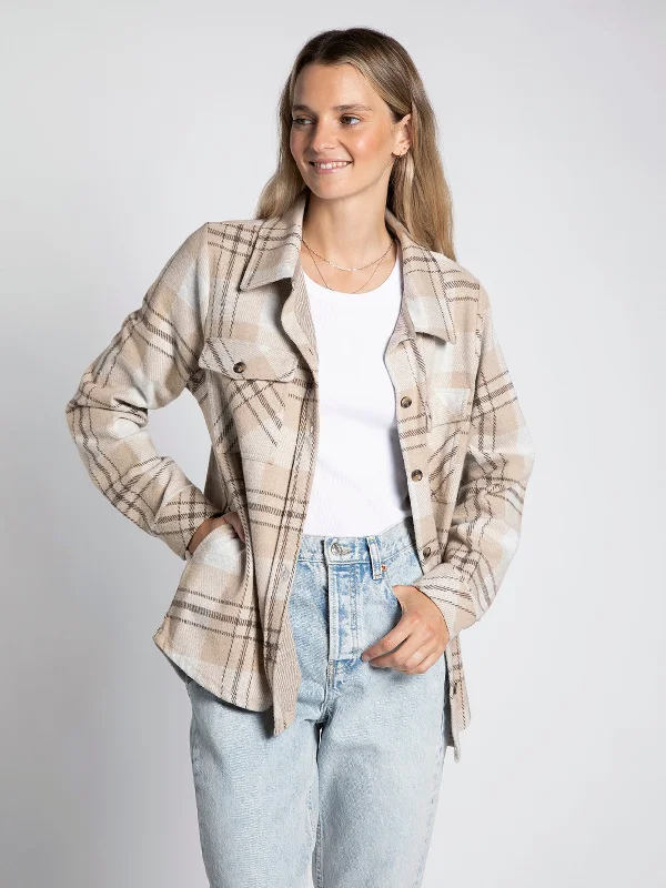 BROWN TAUPE PLAID / S / Final Sale