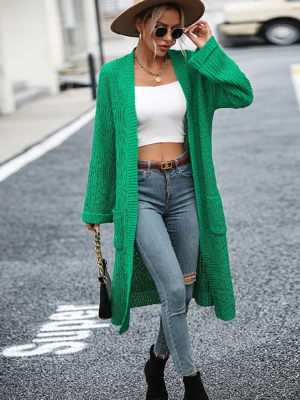 Alexia Pocketed Knit Cardigan - Green