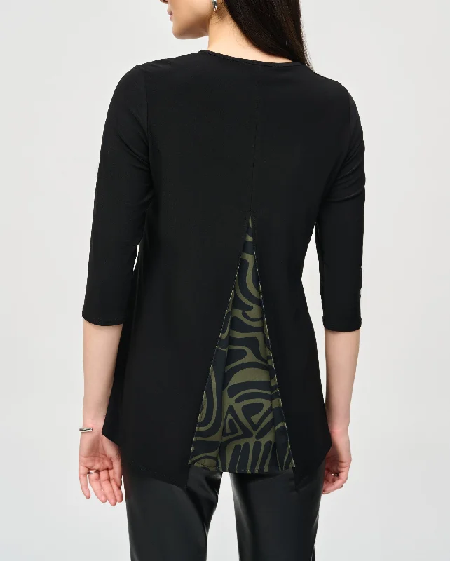 Joseph Ribkoff - Silky Knit Tunic With Abstract Print Layer