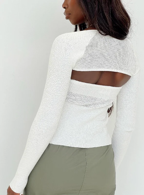 Siillato Knit Top White