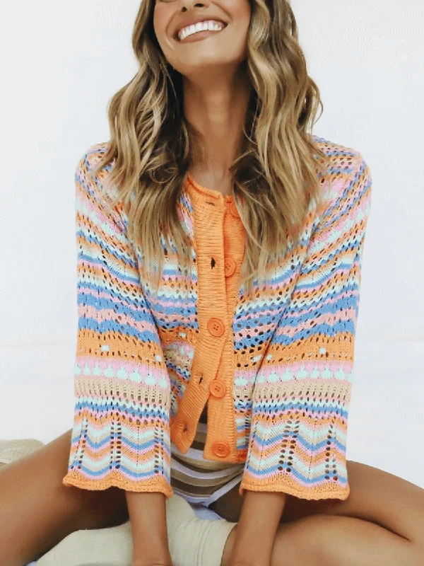 Smaibulun | Pumpkin Date Knit Cardigan - Orange