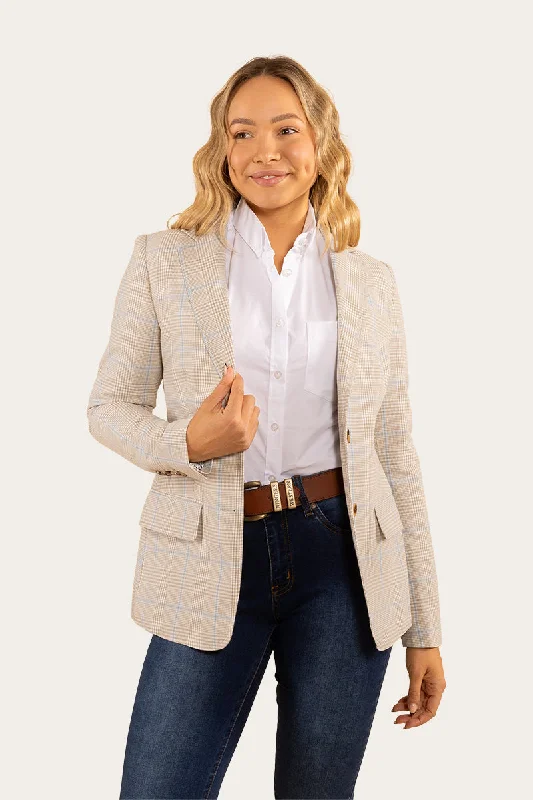 Amelia Womens Blazer - Dark Sand