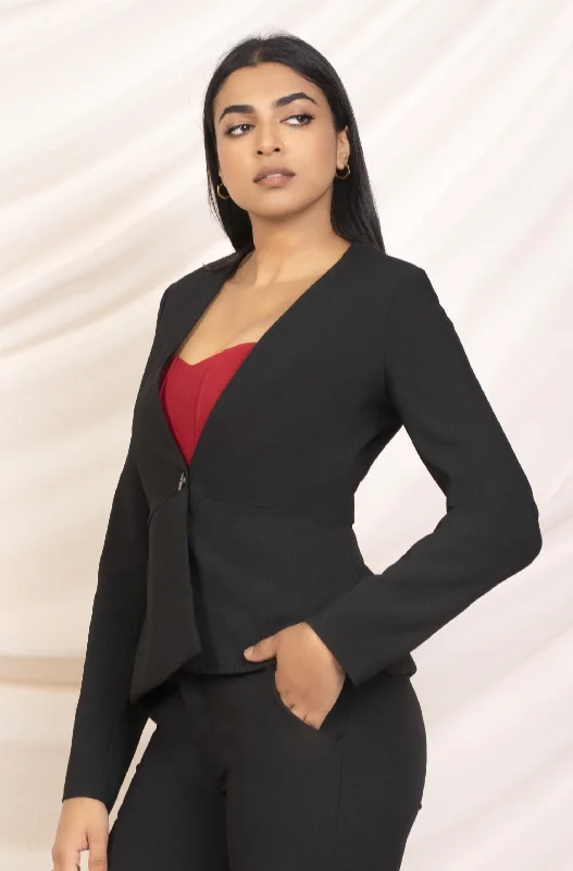 Black Peplum Blazer