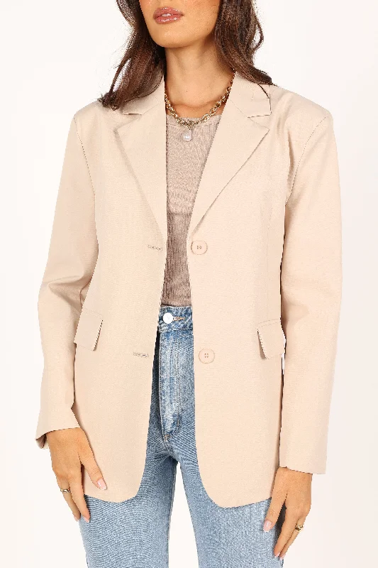 Myla Single Button Blazer - Cream