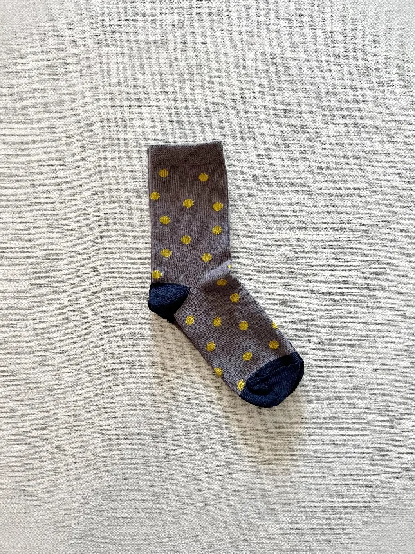 adult crew sock in spotted graphite