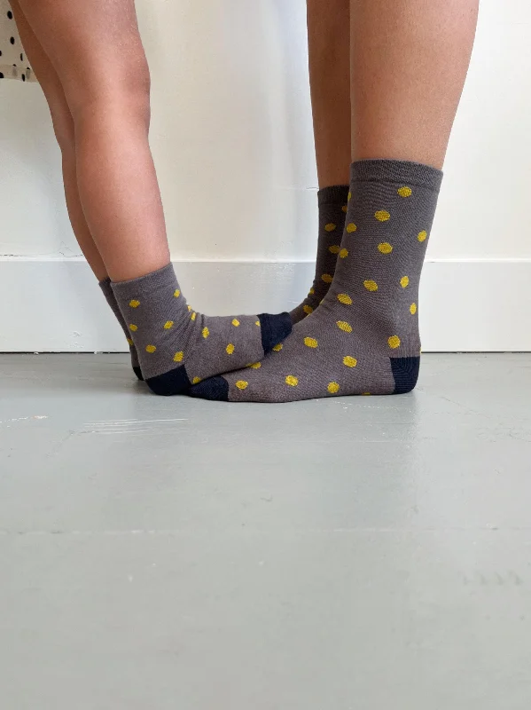 adult crew sock in spotted graphite