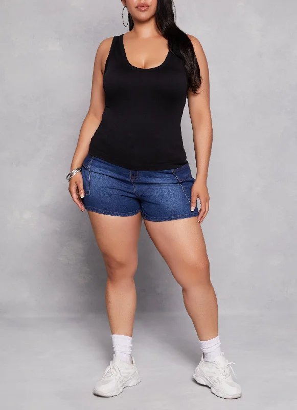 Plus Size Scoop Back Tank Top