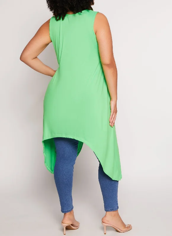 Plus Size Tulip Sharkbite Hem Tank Top