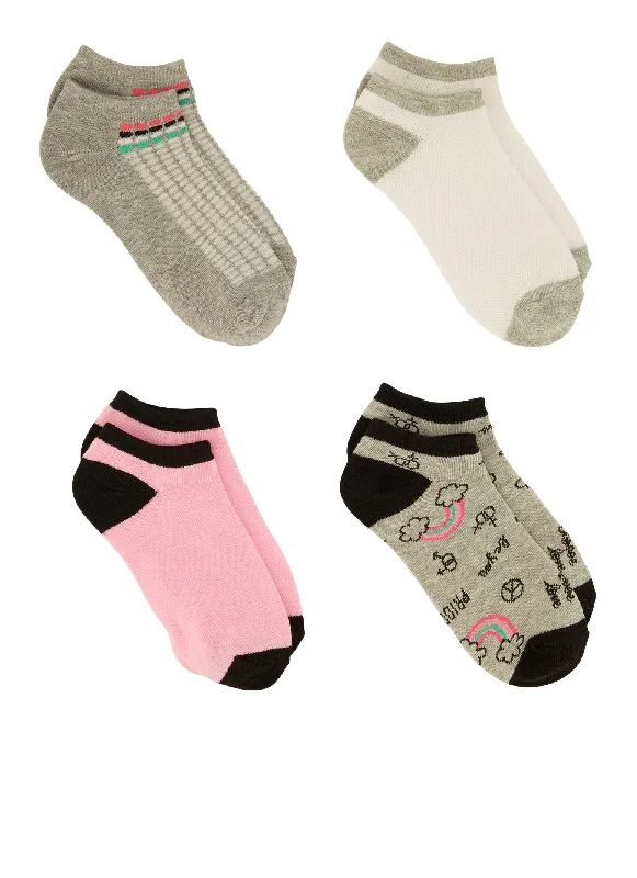 Pride Graphic Print Socks 4 Pack Size 9-11