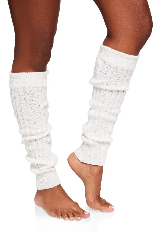 Ribbed Knit Leg Warmers