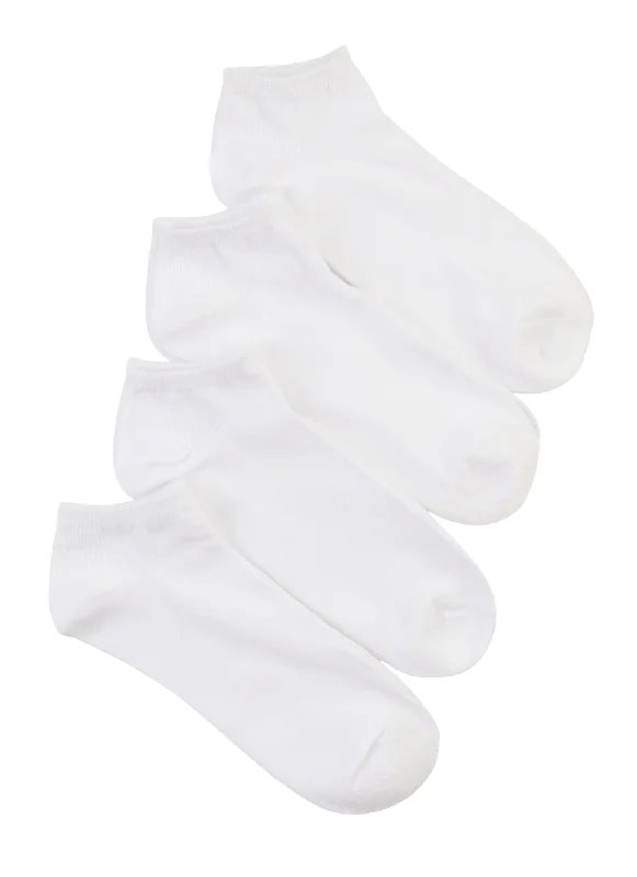 Solids Ankle Socks 4 Pack Size 10-13